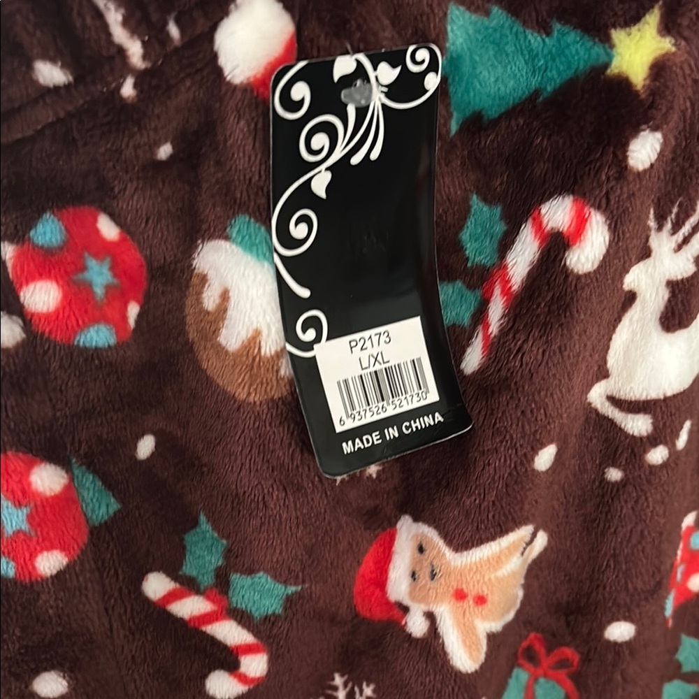 Cozy Brown and Red Holiday Pajamas